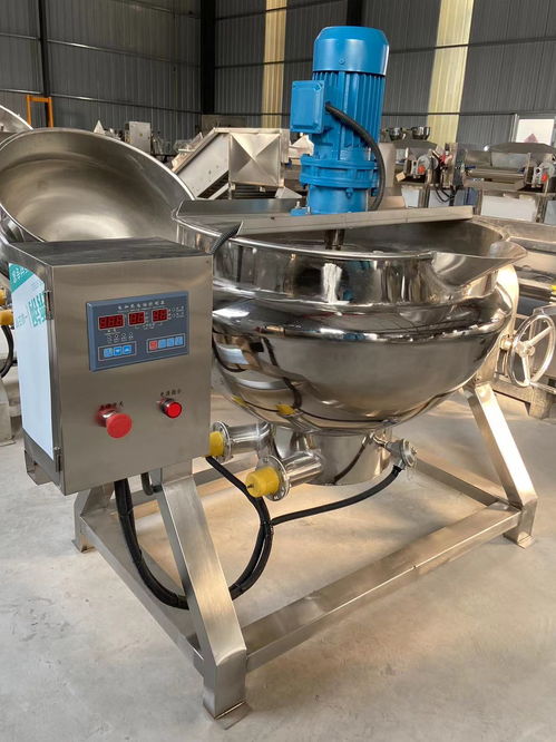 二手全新未用不銹鋼行星夾層鍋 全自動傾斜攪拌鍋 燉熬鹵煮食品加工設備