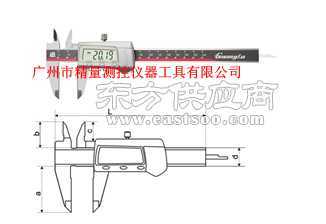 精量零售廣陸牌3V鋰電數顯卡尺批發(fā) - 