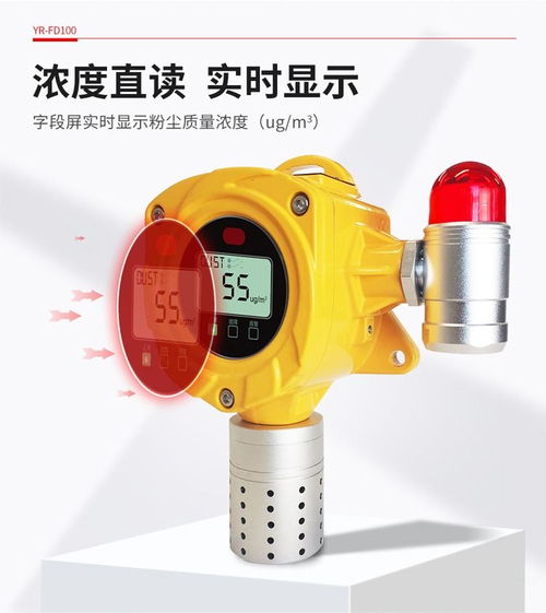 工業(yè)粉塵濃度檢測儀 pm2.5飼料廠面粉廠車間顆粒粉塵報警器